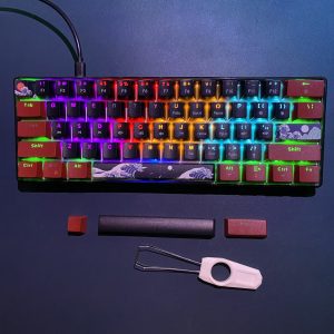 Compact 60% Mechanical Gaming Keyboard with Blue Switch, RGB Backlit, and USB Mini Connection - HXSJ Brand